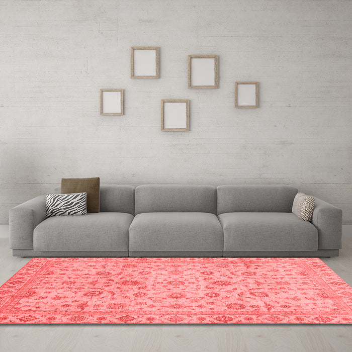 Modern Red Washable Rugs