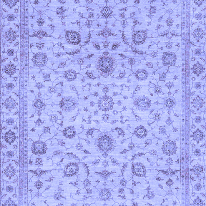 Machine Washable Oriental Blue Modern Rug, wshabs4040blu