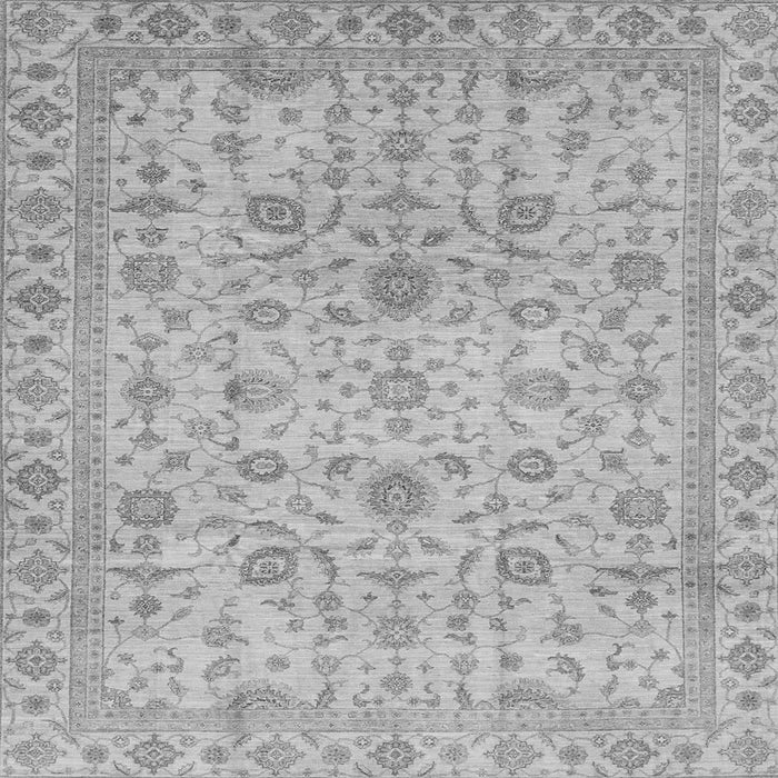 Square Machine Washable Oriental Gray Modern Rug, wshabs4040gry