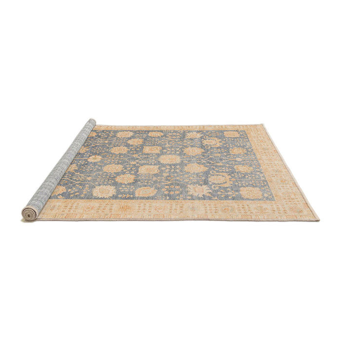 Sideview of Machine Washable Abstract Pastel Orange Rug, wshabs4041