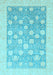 Oriental Light Blue Modern Rug, abs4041lblu