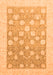 Machine Washable Oriental Orange Modern Area Rugs, wshabs4041org