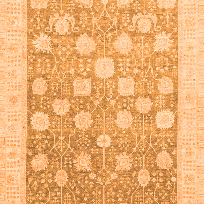 Machine Washable Oriental Orange Modern Area Rugs, wshabs4041org