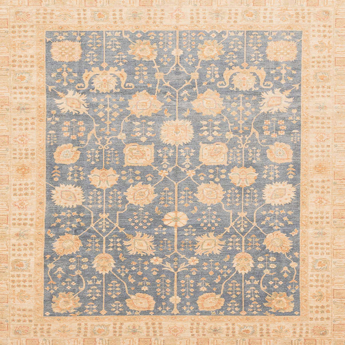 Square Machine Washable Abstract Pastel Orange Rug, wshabs4041