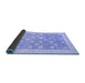 Sideview of Oriental Blue Modern Rug, abs4041blu