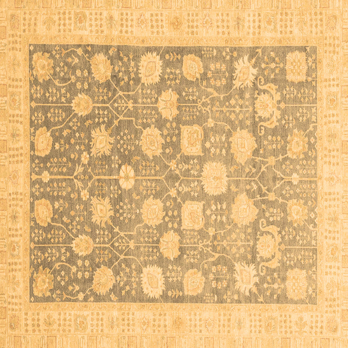 Square Machine Washable Oriental Brown Modern Rug, wshabs4041brn