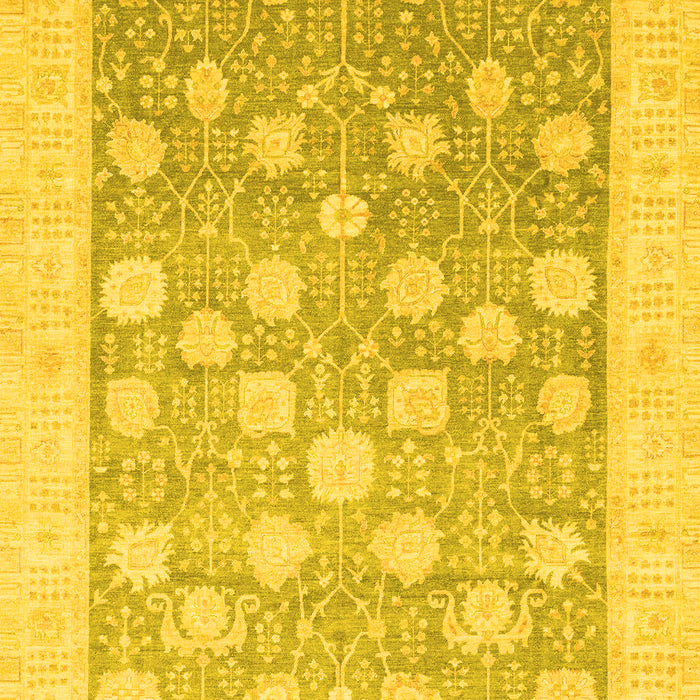 Machine Washable Oriental Yellow Modern Rug, wshabs4041yw