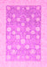 Machine Washable Oriental Pink Modern Rug, wshabs4041pnk