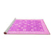 Sideview of Machine Washable Oriental Pink Modern Rug, wshabs4041pnk