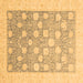 Square Oriental Brown Modern Rug, abs4041brn