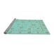 Sideview of Machine Washable Oriental Light Blue Modern Rug, wshabs4042lblu