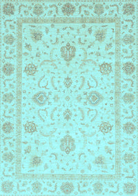 Oriental Light Blue Modern Rug, abs4042lblu