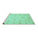 Sideview of Machine Washable Oriental Turquoise Modern Area Rugs, wshabs4042turq
