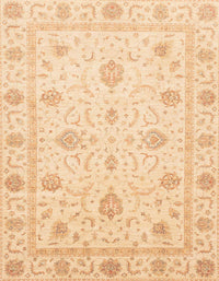 Machine Washable Abstract Brown Gold Rug, wshabs4042