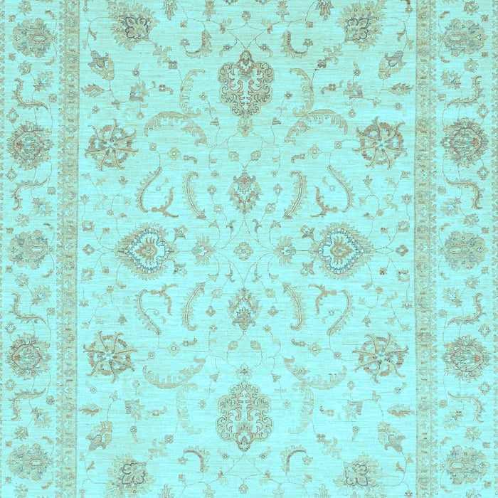 Machine Washable Oriental Light Blue Modern Rug, wshabs4042lblu
