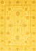 Machine Washable Oriental Yellow Modern Rug, wshabs4042yw