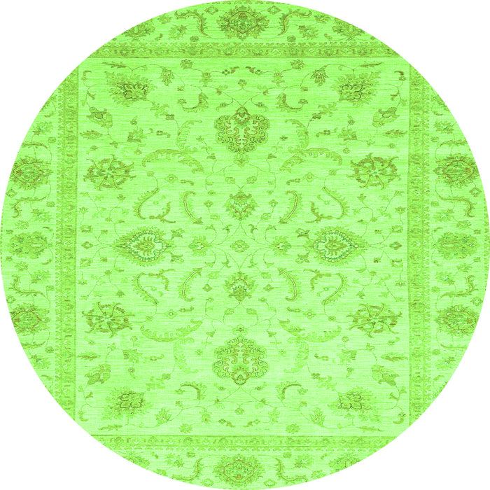 Round Oriental Green Modern Rug, abs4042grn