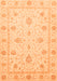 Machine Washable Oriental Orange Modern Area Rugs, wshabs4042org