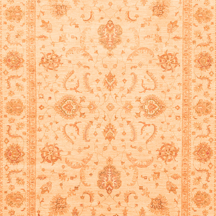Machine Washable Oriental Orange Modern Area Rugs, wshabs4042org