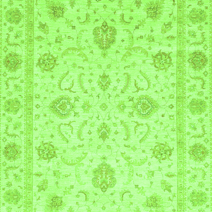 Machine Washable Oriental Green Modern Area Rugs, wshabs4042grn