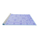 Sideview of Machine Washable Oriental Blue Modern Rug, wshabs4042blu