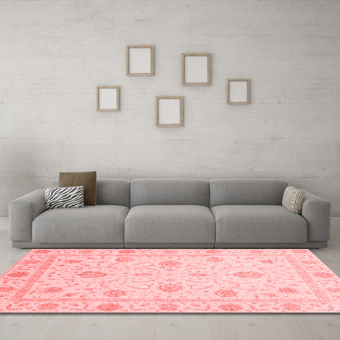 Modern Red Washable Rugs