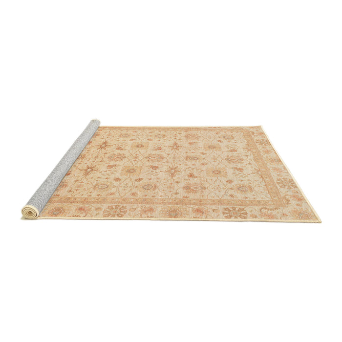 Sideview of Machine Washable Abstract Sun Yellow Rug, wshabs4043