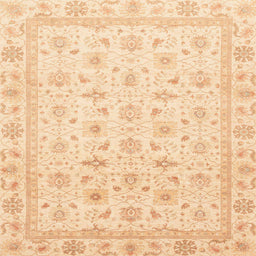 Square Abstract Sun Yellow Oriental Rug, abs4043