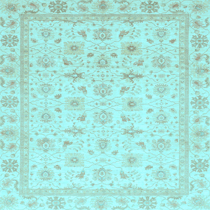 Square Oriental Light Blue Modern Rug, abs4043lblu