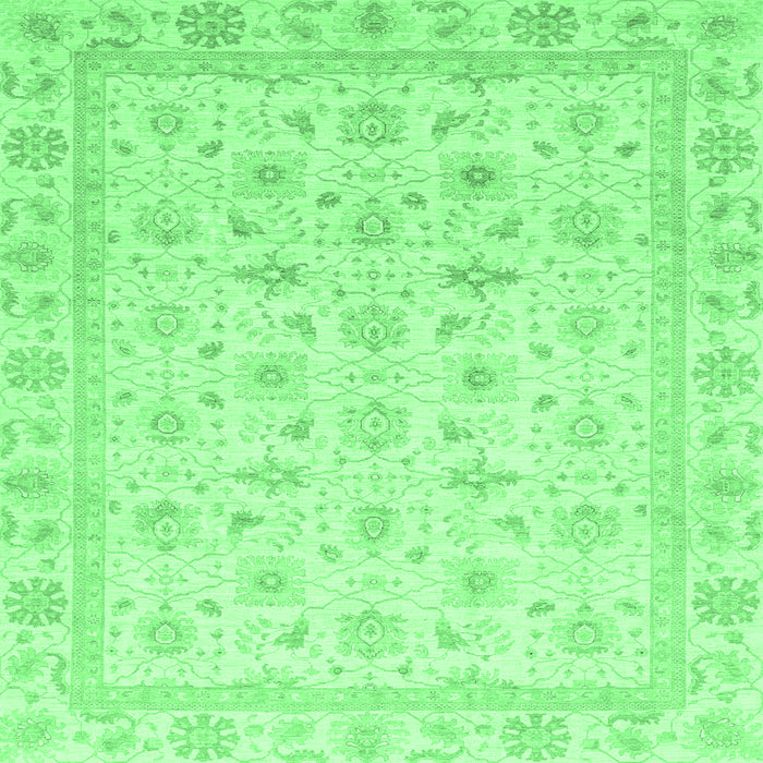 Square Oriental Emerald Green Modern Rug, abs4043emgrn