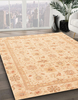 Machine Washable Abstract Sun Yellow Rug in a Family Room, wshabs4043