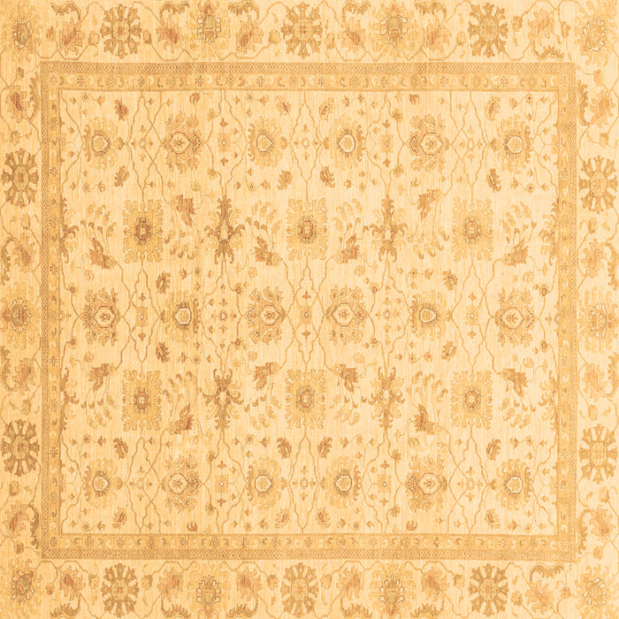 Square Machine Washable Oriental Brown Modern Rug, wshabs4043brn