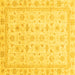 Square Oriental Yellow Modern Rug, abs4043yw