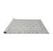 Sideview of Machine Washable Oriental Gray Modern Rug, wshabs4043gry