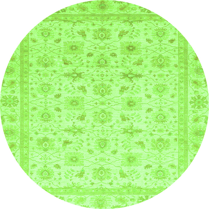 Round Oriental Green Modern Rug, abs4043grn