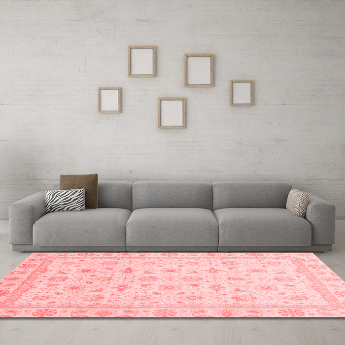 Modern Red Washable Rugs