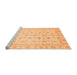 Sideview of Machine Washable Oriental Orange Modern Area Rugs, wshabs4043org