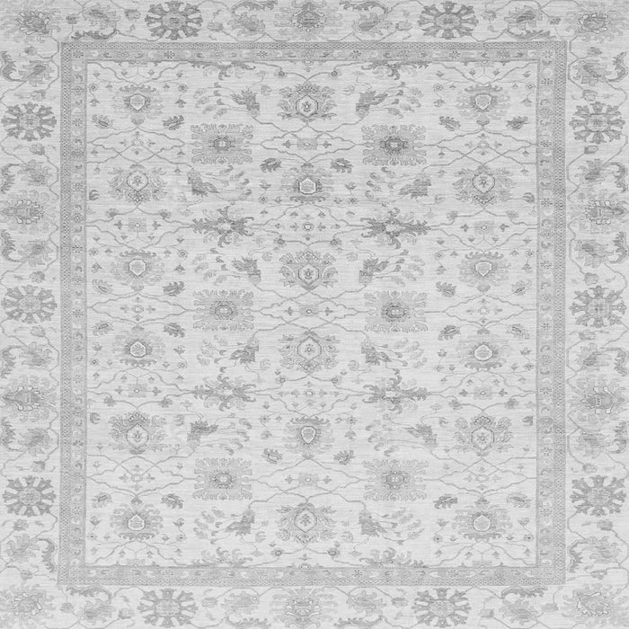 Square Machine Washable Oriental Gray Modern Rug, wshabs4043gry