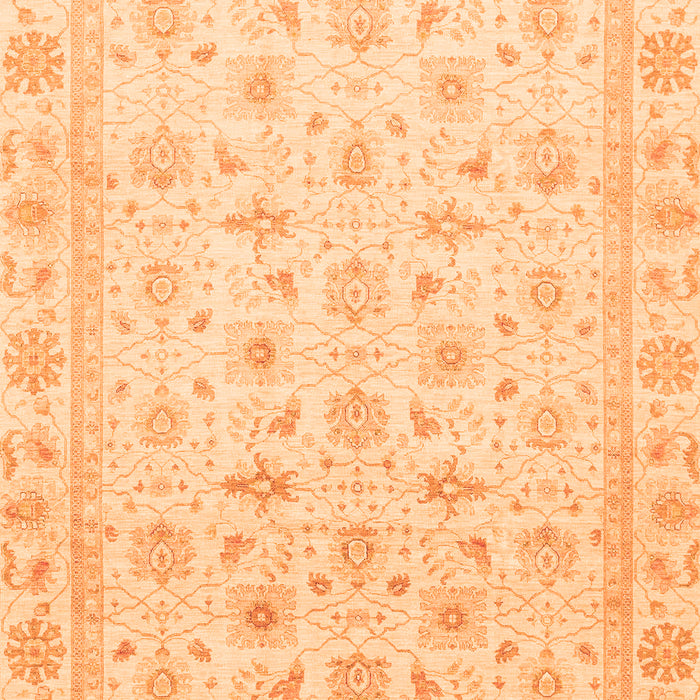 Machine Washable Oriental Orange Modern Area Rugs, wshabs4043org
