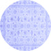 Round Oriental Blue Modern Rug, abs4043blu