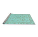 Sideview of Machine Washable Oriental Light Blue Modern Rug, wshabs4043lblu