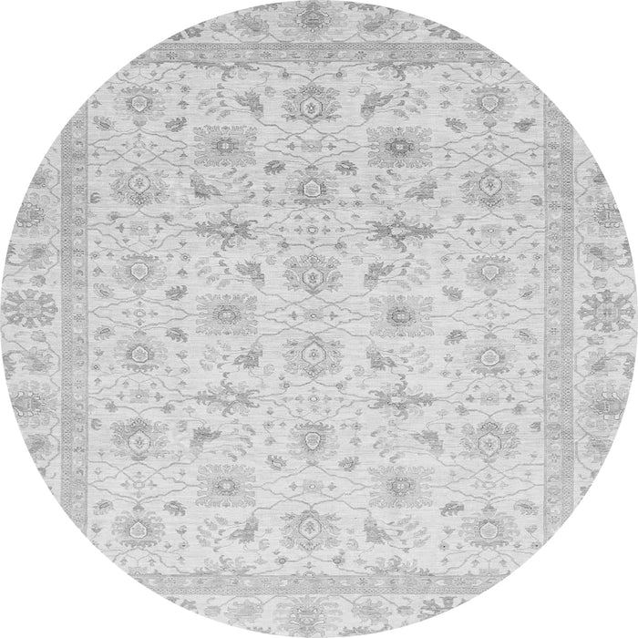 Round Oriental Gray Modern Rug, abs4043gry