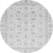 Round Oriental Gray Modern Rug, abs4043gry