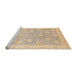 Sideview of Machine Washable Abstract Brown Sugar Brown Rug, wshabs4044