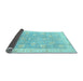 Sideview of Oriental Light Blue Modern Rug, abs4044lblu