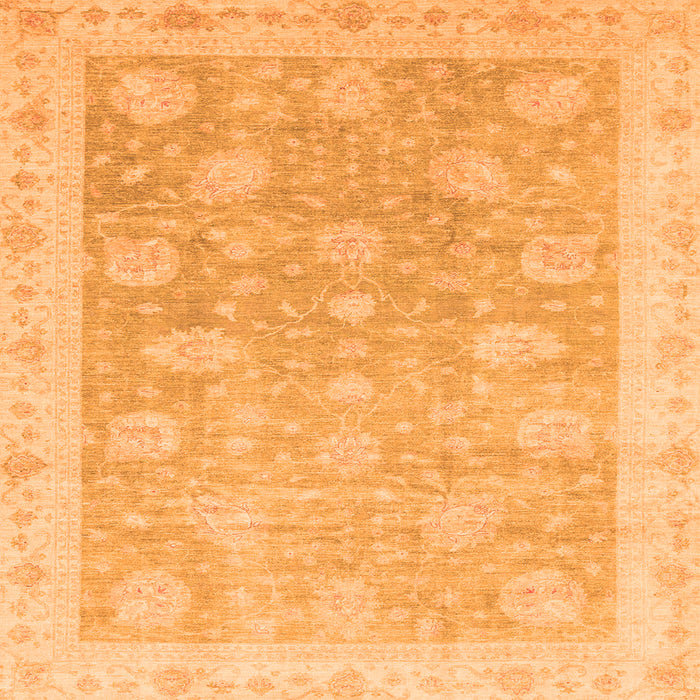 Square Oriental Orange Modern Rug, abs4044org
