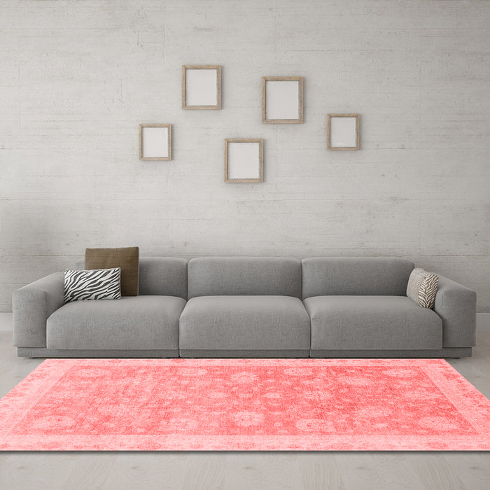Modern Red Washable Rugs