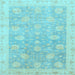 Square Oriental Light Blue Modern Rug, abs4044lblu