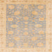 Square Machine Washable Abstract Brown Sugar Brown Rug, wshabs4044