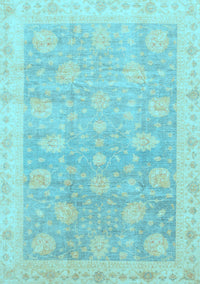 Oriental Light Blue Modern Rug, abs4044lblu